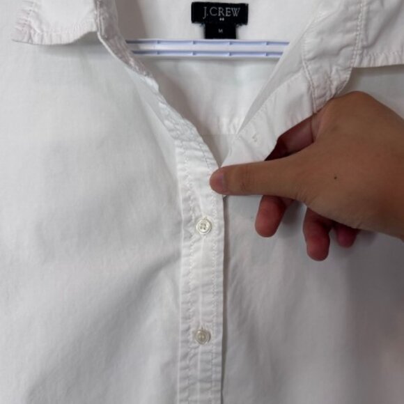J. Crew white button-up long sleeve shirt size M - Picture 4 of 7